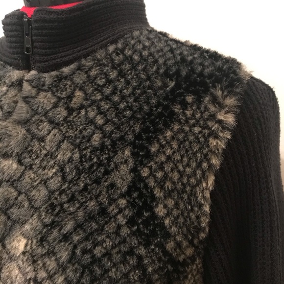 Parkhurst sweater jacket with faux fur - Picture 2 of 6